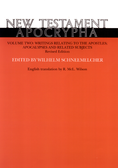 New Testament Apocrypha, Volume 2, Revised Edition